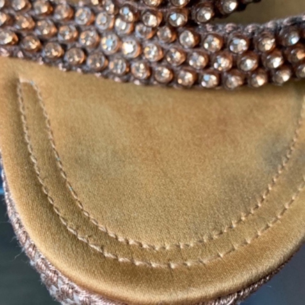 Charles Jourdan Vintage Brown Rhinestone Wedges - Picture 11 of 12